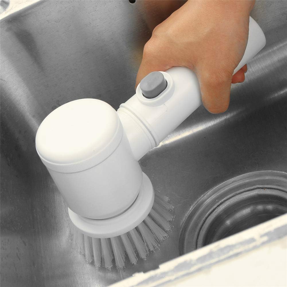 Portable Cleaning Magic Electric Scrubber Brush (5-in-1) فرشاة التنظيف الكهربائية السحرية المحمولة (5 في 1)